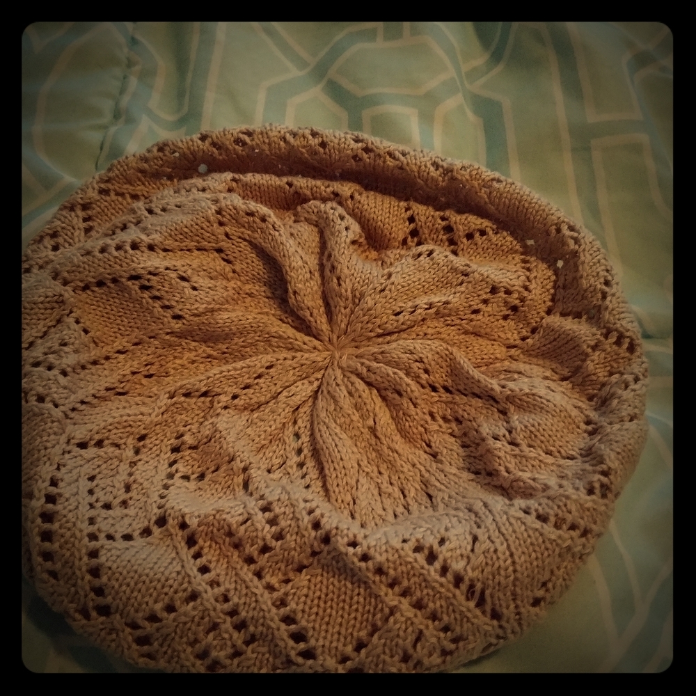 Beige/Tan slouchy beanie